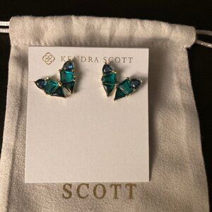 Kendra Scott Blue/Green Butterfly earrings - NWT